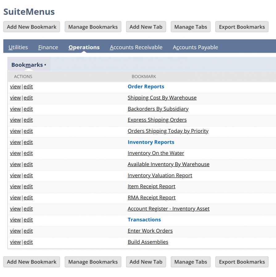 SuiteMenus screenshot